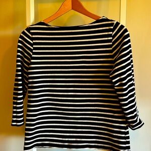 Lands End heavy cotton boat neck three-quarter sleeve